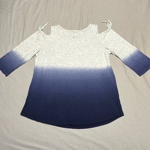 Justice ombré cold shoulder top